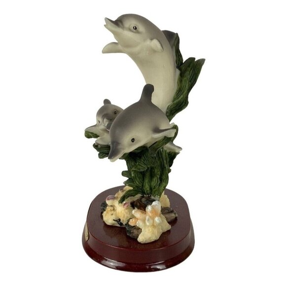 Poly Collection Dolphin Family Figurine Hand Painted Resin Sea Life Ocean Decor - Picture 4 of 6